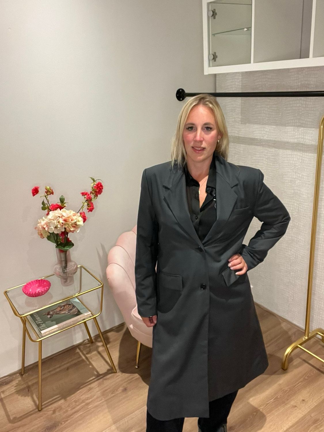 Long grey blazer