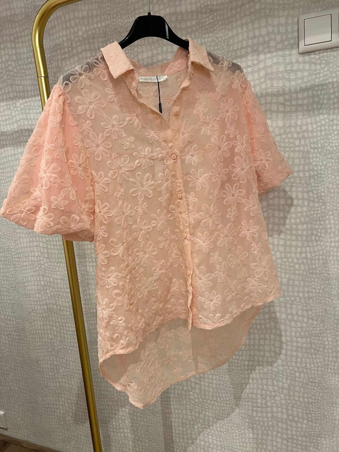 Roze flower blouse