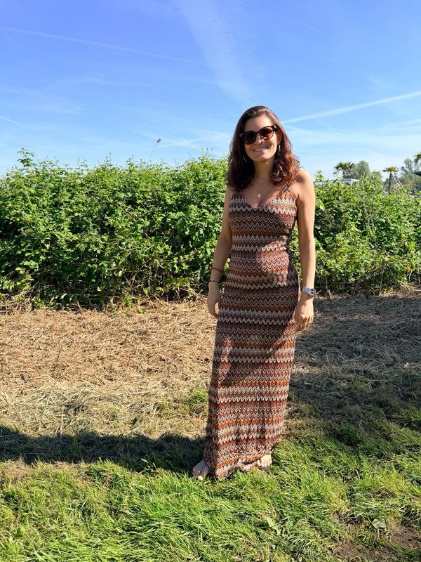 Zig zag long dress