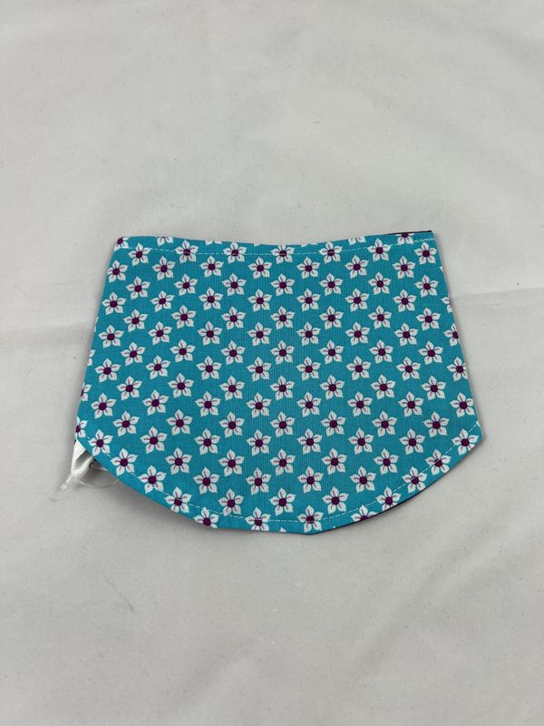 Halstuch türkis mit Blumen gr. S Halstuch türkis mit Blumen gr. S