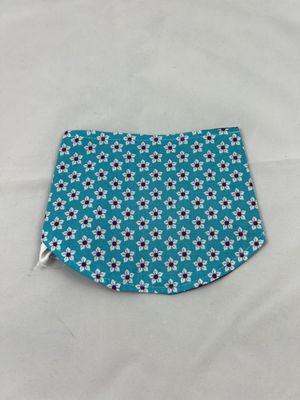 Halstuch türkis mit Blumen gr. S Halstuch türkis mit Blumen gr. S