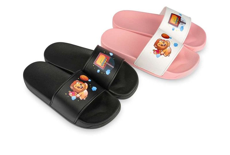 Kinderbadelatschen mit bedruckbarer Lasche Kinderbadelatschen mit bedruckbarer Lasche
