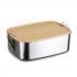 Lunchbox Edelstahl mit Bambusdeckel & Verschluss Lunchbox Edelstahl mit Bambusdeckel & Verschluss
