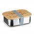 Lunchbox Edelstahl mit Bambusdeckel & Spannband Lunchbox Edelstahl mit Bambusdeckel & Spannband
