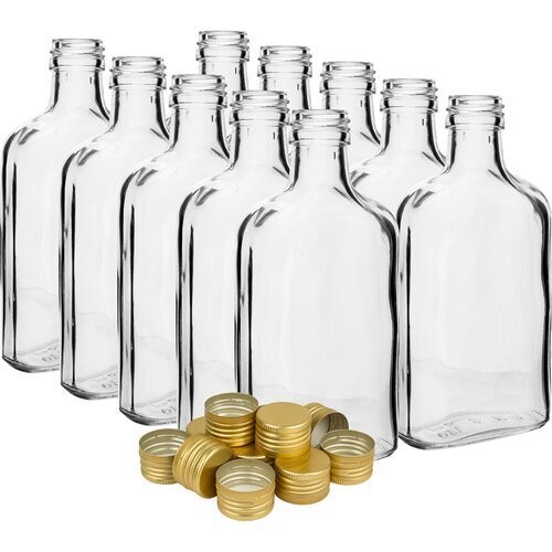 Hippe glazen flesjes 100ml 10 stuks