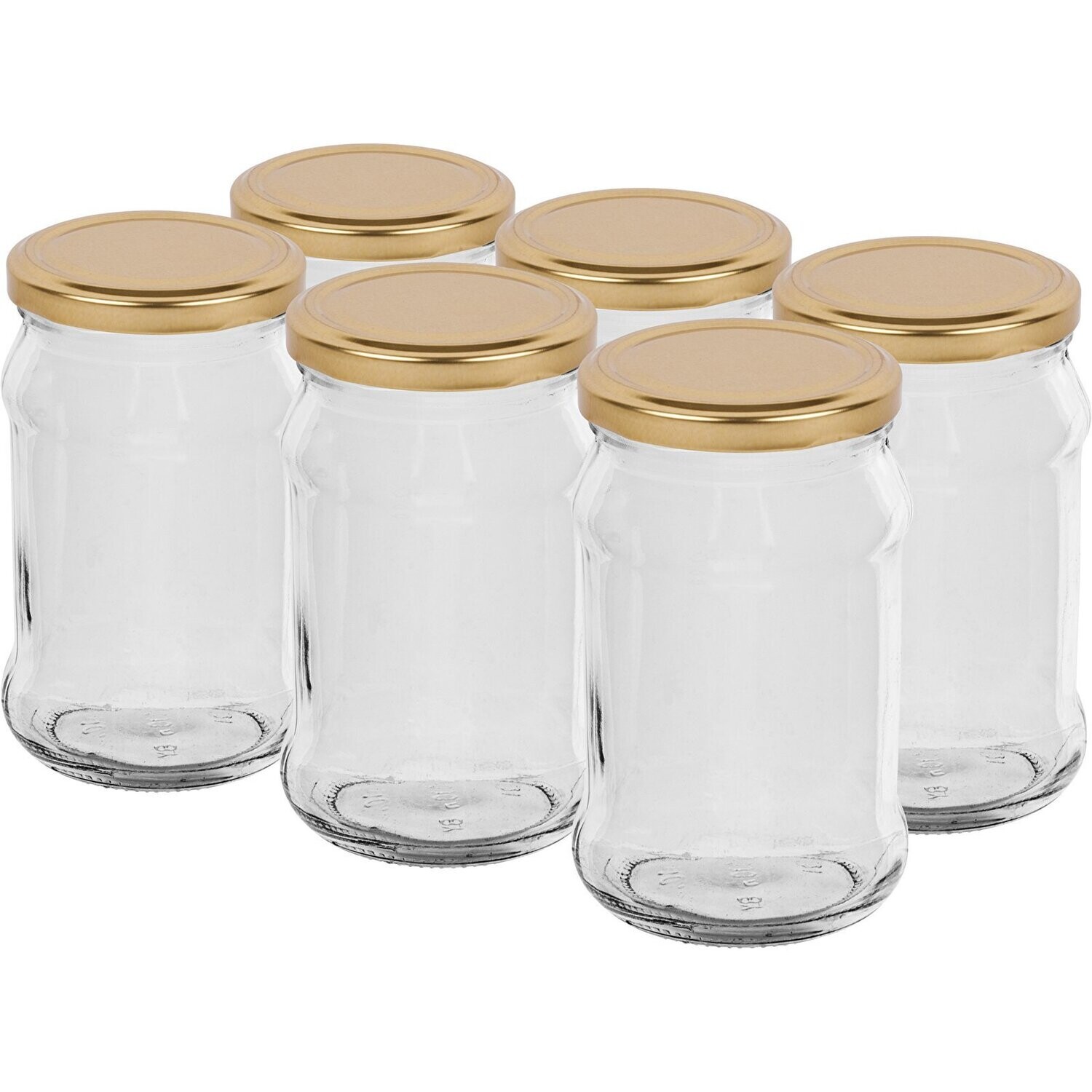 Potten 300ml met deksel 6 stuks