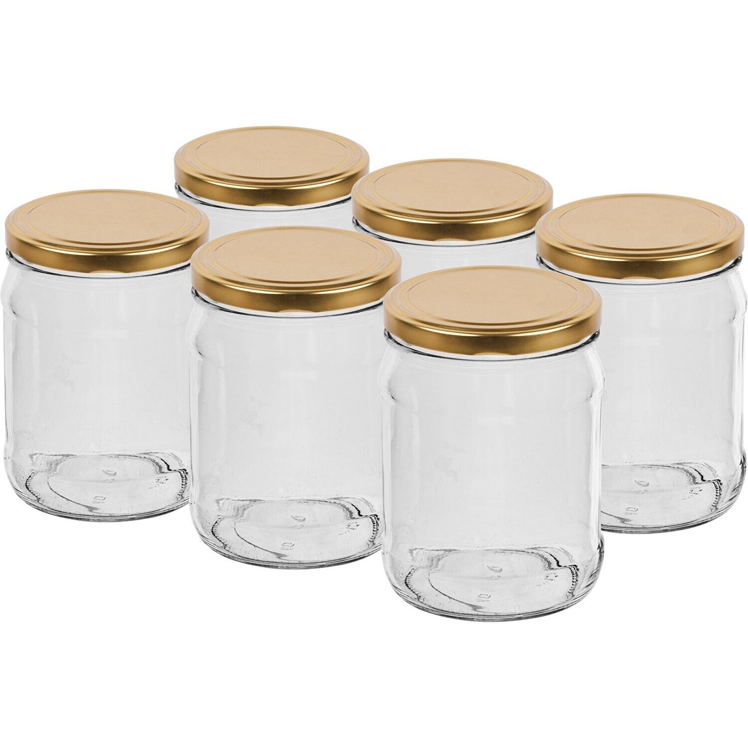 Potten 500ml met deksel 6 stuks