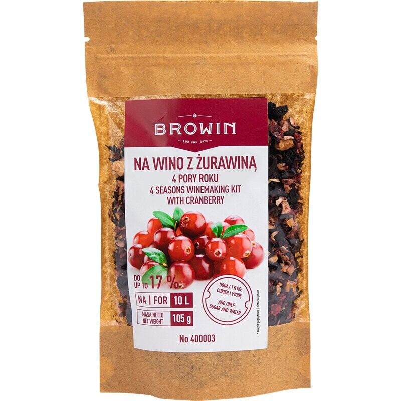Wijnpakket cranberry voor 10L