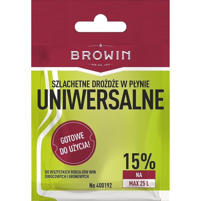 Universele wijngist tot 15% alcohol