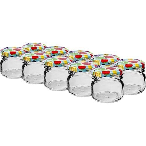 Jampotjes 30ml met gekleurd deksel