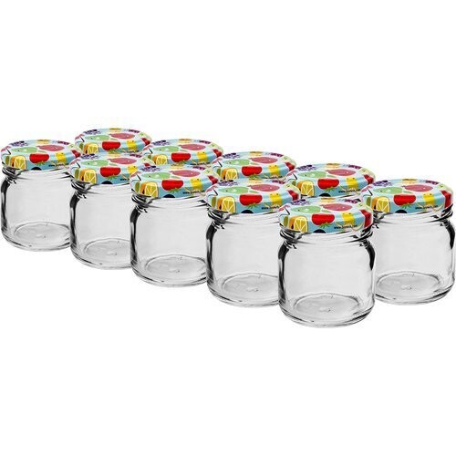 Jampotjes 40ml met gekleurd deksel