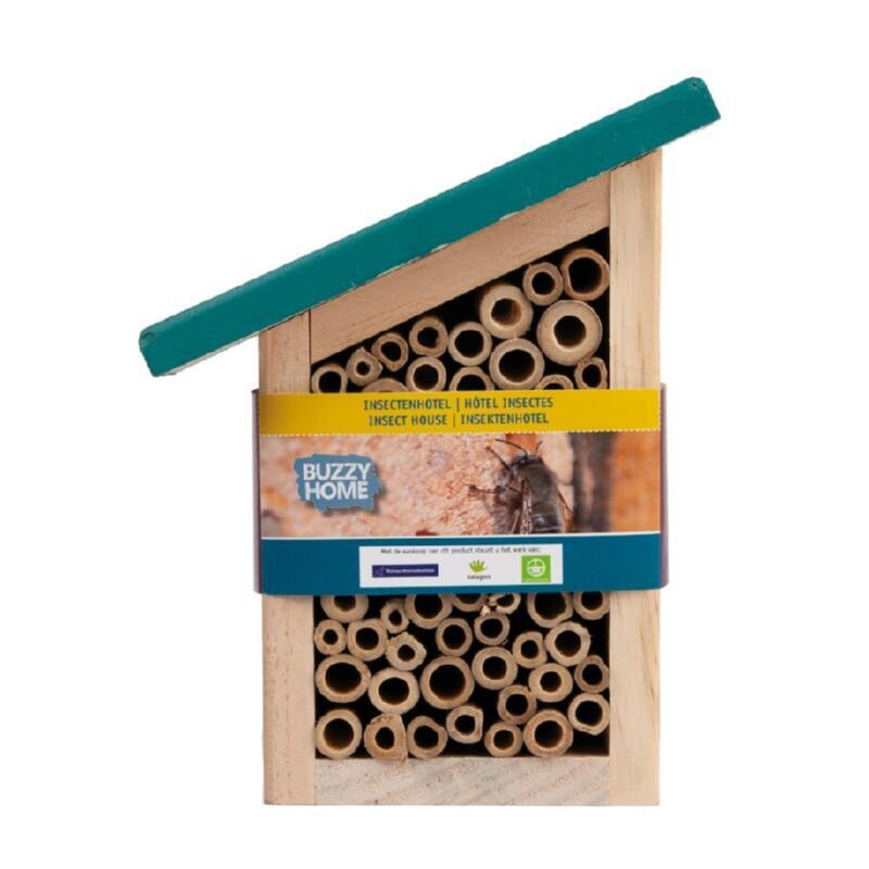 Insectenkast met scheef dakje voor kleine insecten