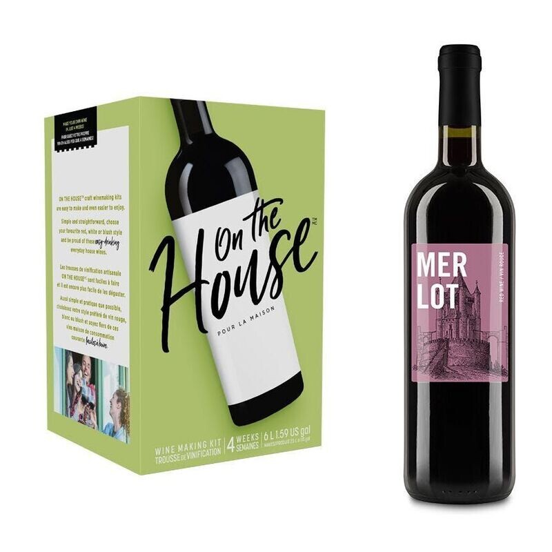 On The House Merlot tht verlopen
