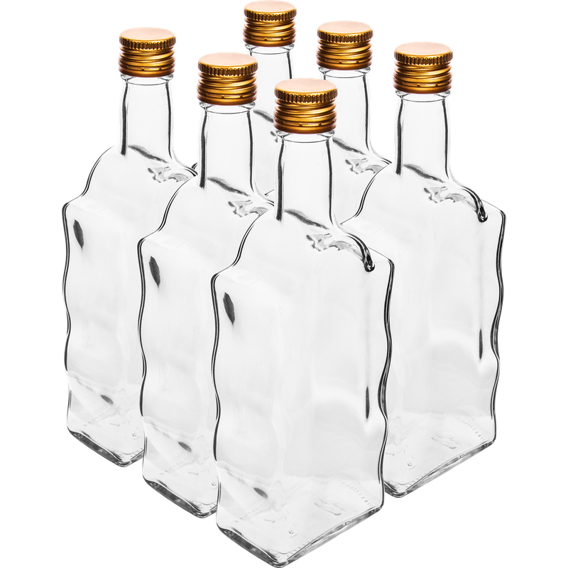 Glazen Fles 500ml - 6 Stuks