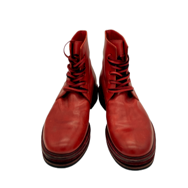 Pure Leather Lace-Up Boots