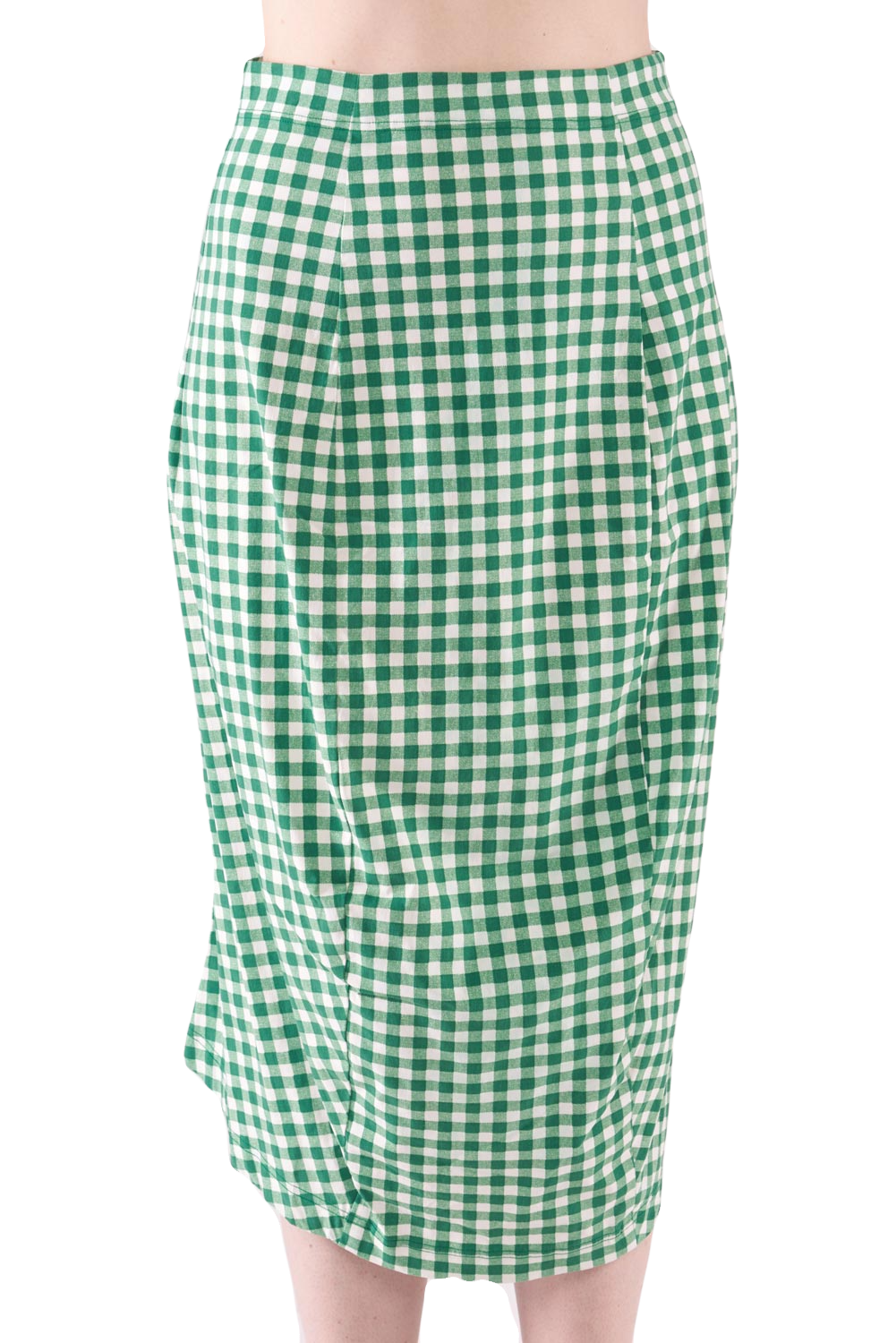 Artistic Twist Draped Midi Banana Skirt