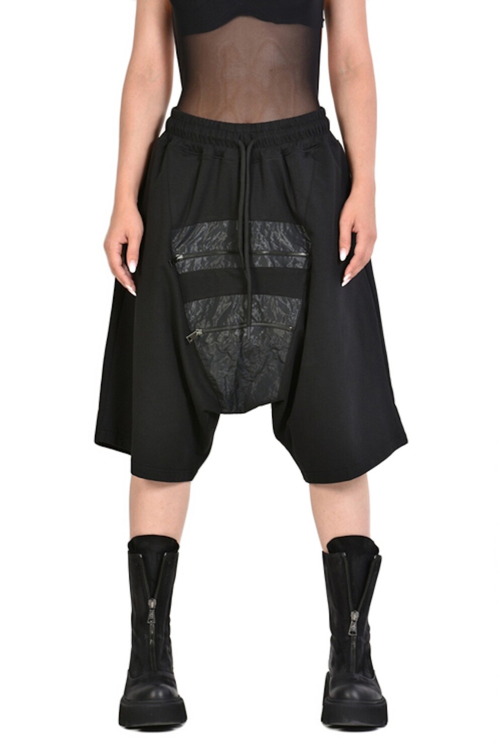 Utility Drop-Crotch Shorts – Edgy Comfort Street Style