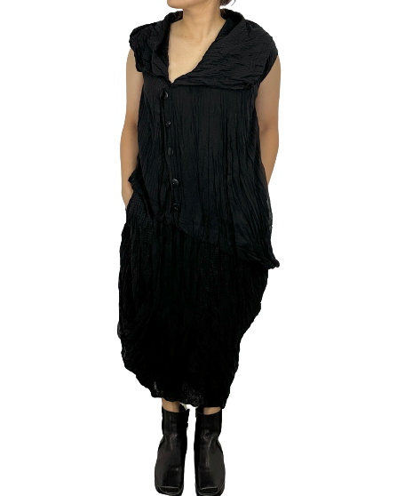 Ethereal  Asymmetrical Sleeveless Woven Dress