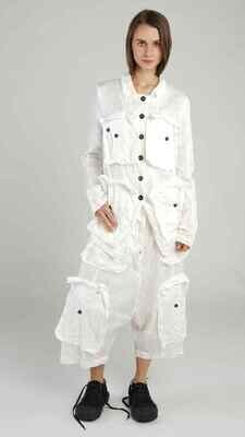 White Multi-Pocket Utility Jacket