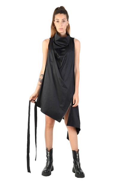 Asymmetrical Drape Dress – Modern Silhouette for Effortless Style