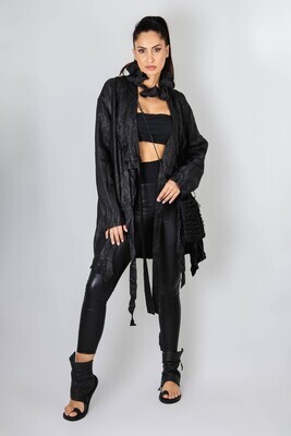 Crinkled Longline Cardigan – Lightweight Urban Layer Crinkled Longline Cardigan – Lightweight Urban Layer