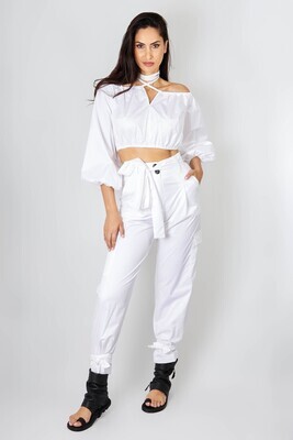 White Boho-Chic Two-Piece Set