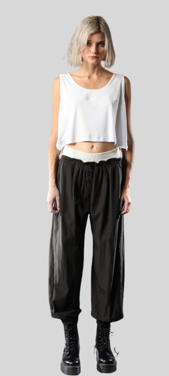 Raw Edge Cropped Tank Top – Edgy Minimalist Summer Essential