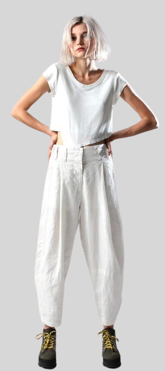 Cropped Raw-Edge T-Shirt