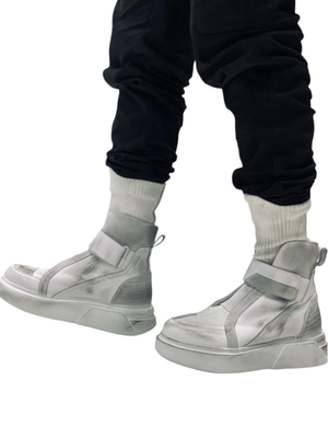 High-Top Futuristic Sneakers