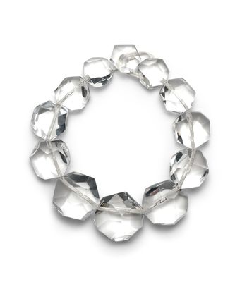 Clear Geometric Beaded Necklace