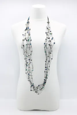 Iridescent Multi-Strand Beaded Necklace
