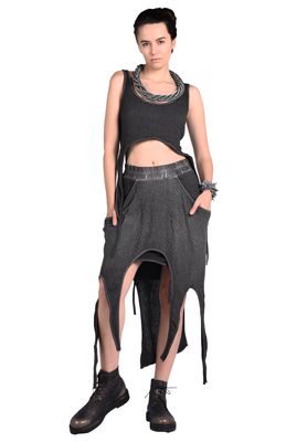 Edgy &amp; Futuristic Avant-Garde Knit Skirt