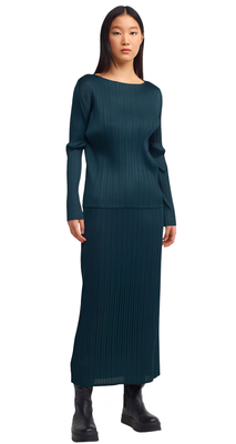 Pleated Midi Skirt
