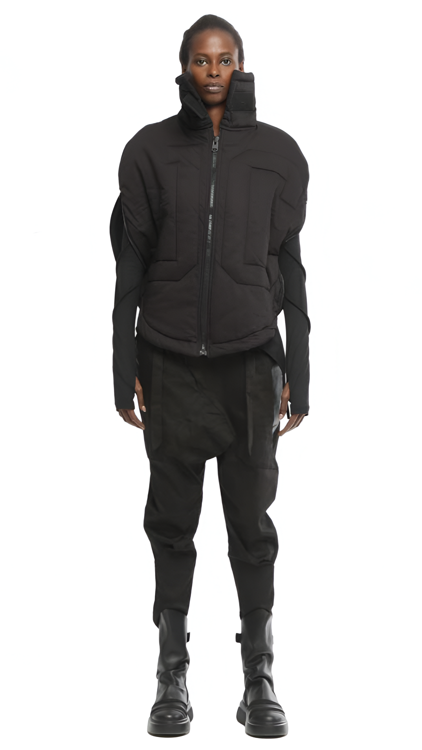 Washed Drop-Crotch Pants