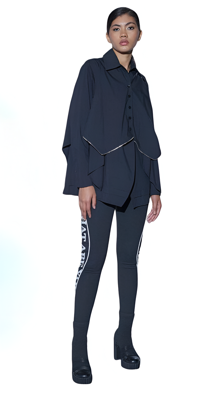 High-Waisted Graphic Leggings – Bold Second-Skin Fit