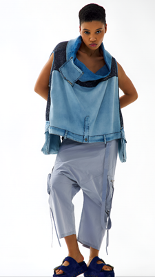 Futuristic Drop-Crotch Utility Pants
