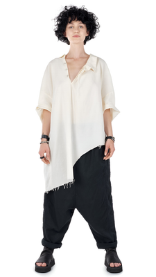 Relaxed Black Drop-Crotch Pants – Urban Casual Comfort Relaxed Black Drop-Crotch Pants – Urban Casual Comfort