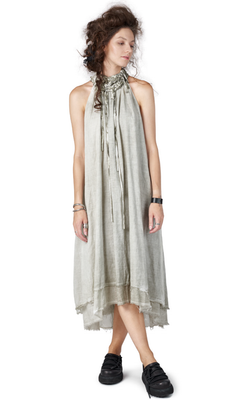Vintage-Inspired Linen Maxi Dress