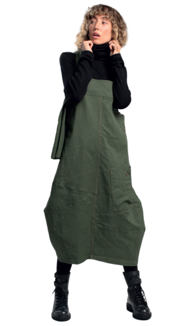 Utility Overall Dress – Modern Minimalism Meets Function