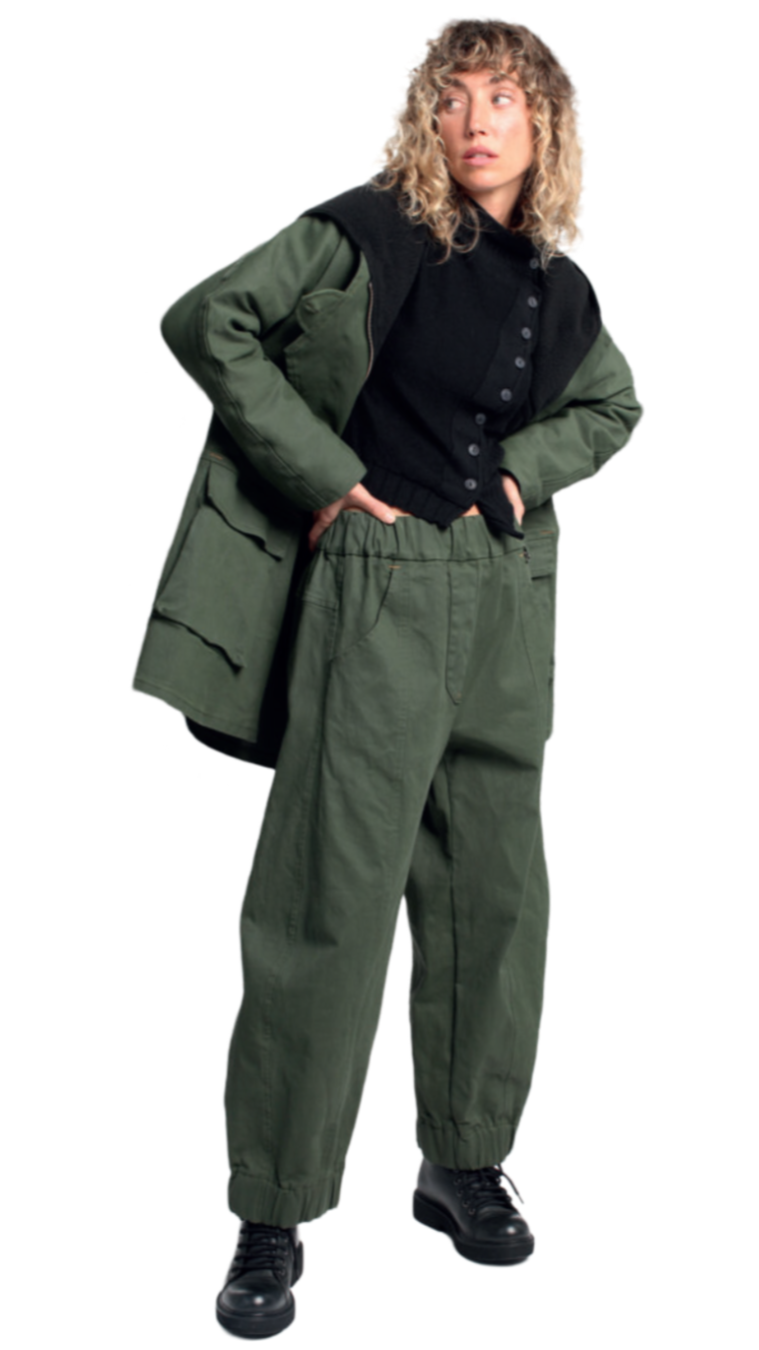 Balloon-Leg Utility Pants