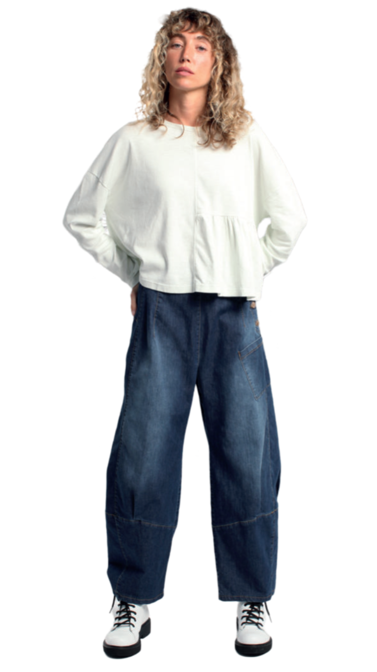 Peplum Long Sleeve Top – Feminine Structure Meets Comfort