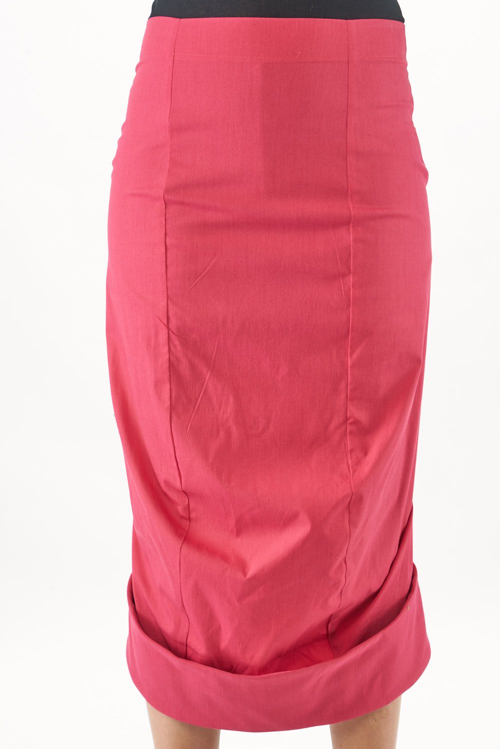 Asymmetrical Hem Pencil Skirt