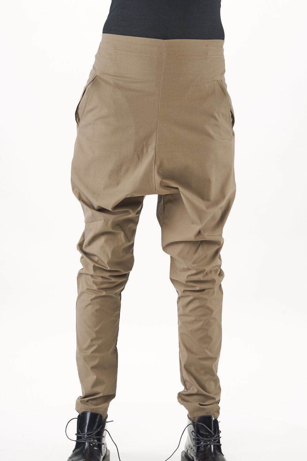 Tapered Drop-Crotch Pants