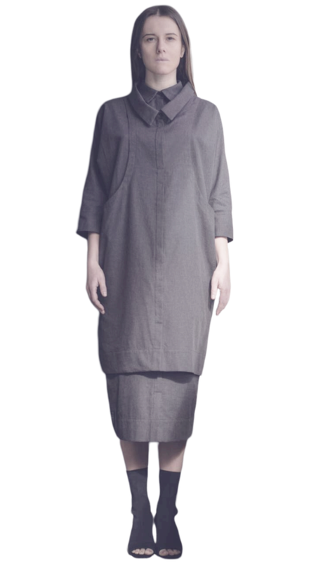 Minimalist Relaxed-Fit Layered Dress Minimalist Relaxed-Fit Layered Dress