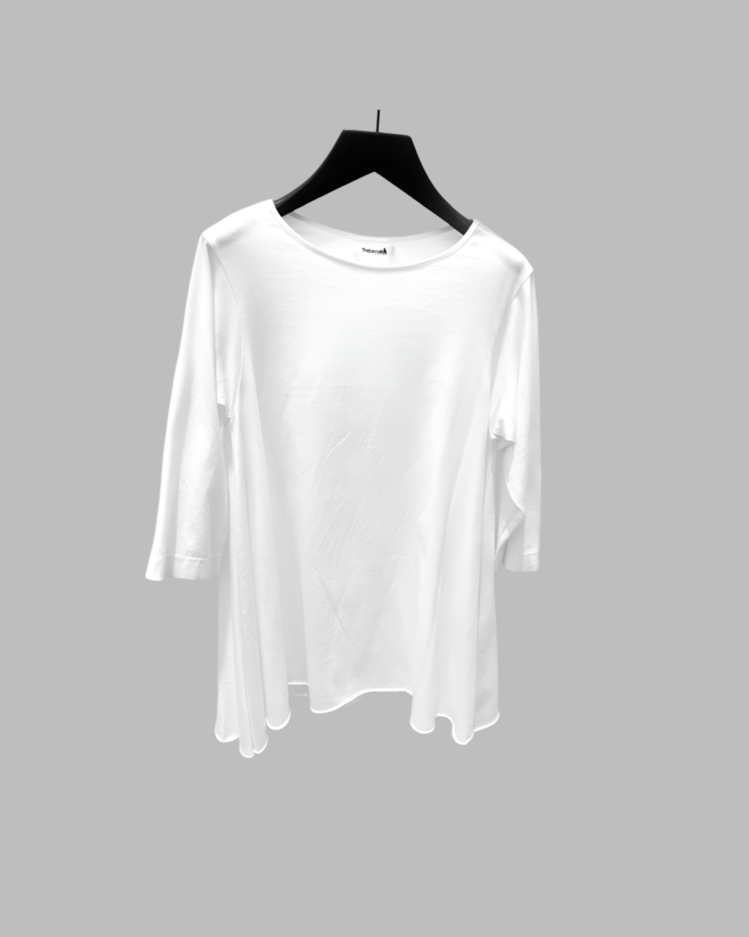 Asymmetrical Flowy White Tee