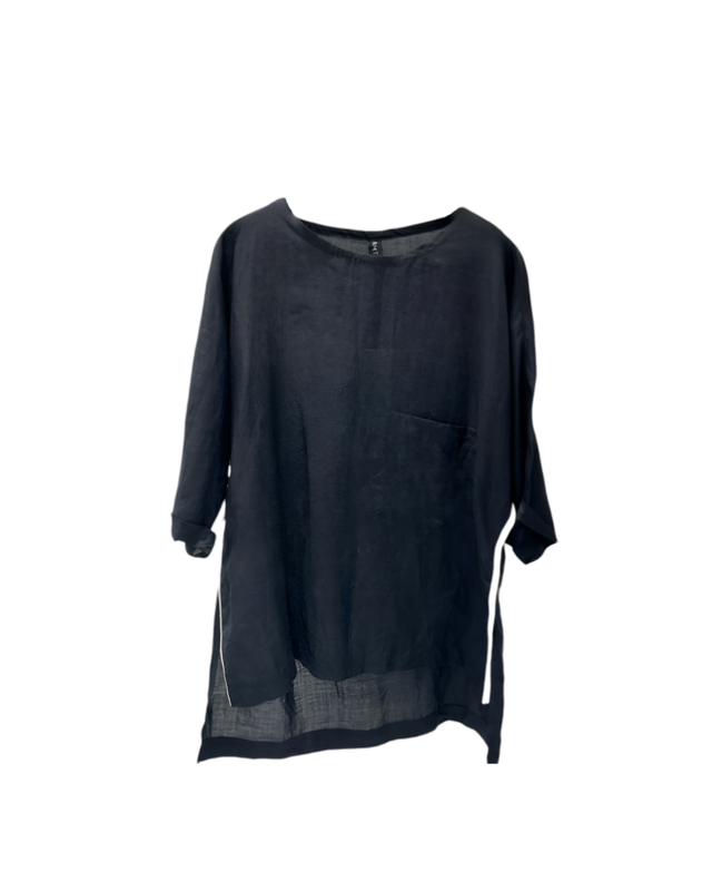 Oversized Sheer Longline Top