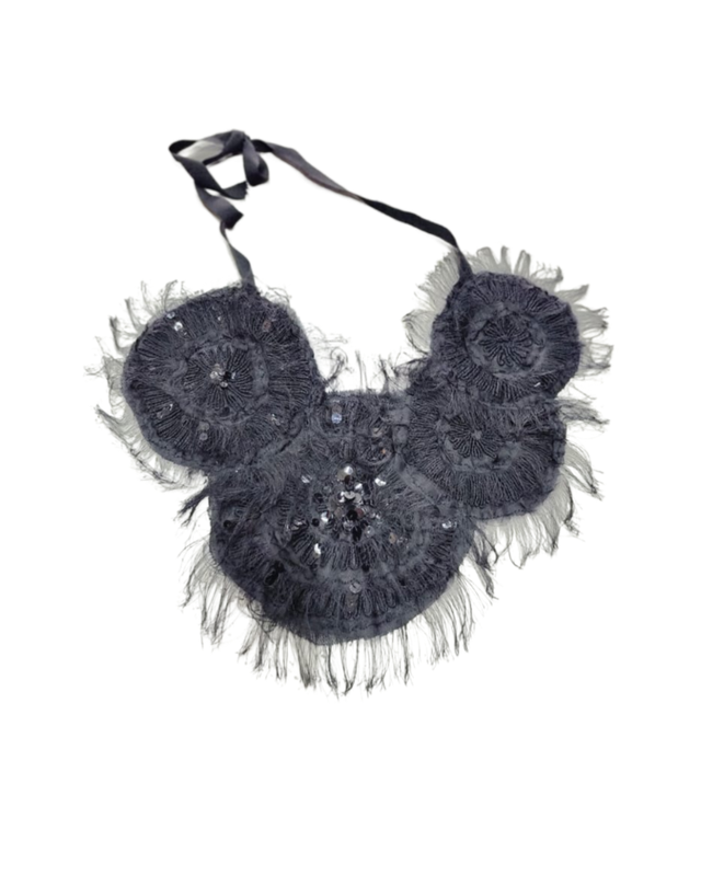 Black Lace Statement Necklace