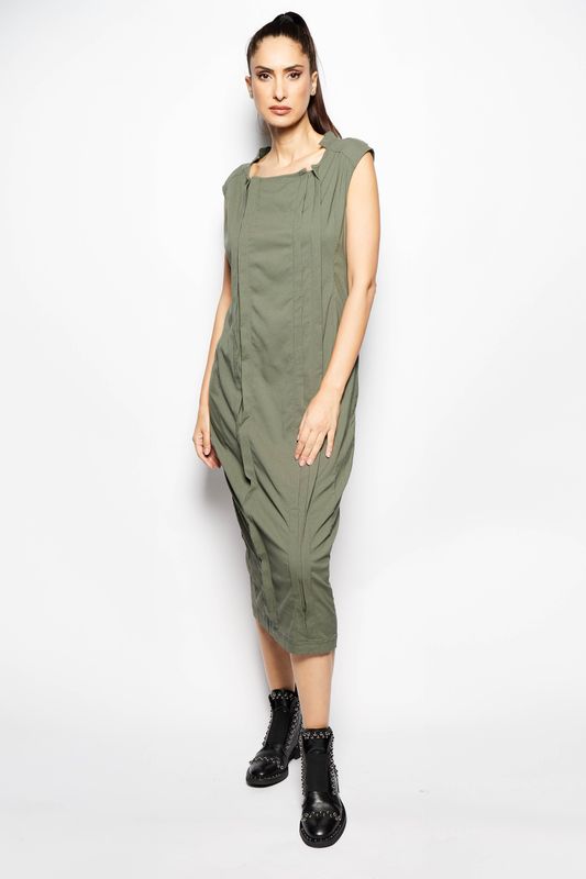 Structured Panel Midi Dress – Modern Minimalist Silhouette