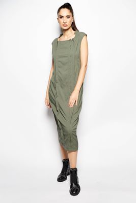 Structured Panel Midi Dress