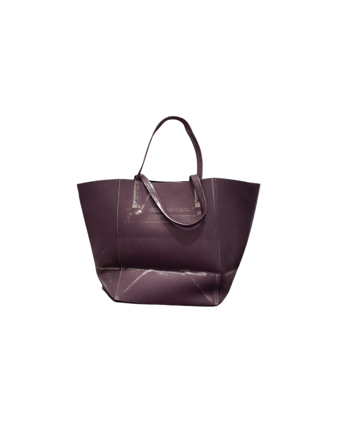 Structured Leather Tote Bag